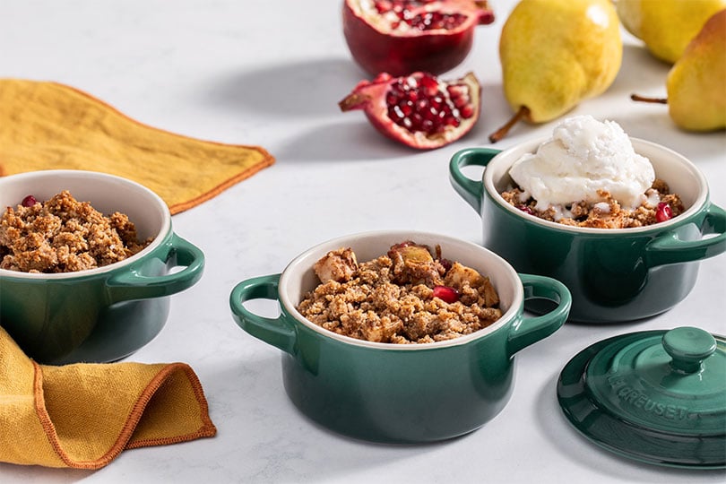 Pear and Pomegranate Crisp
