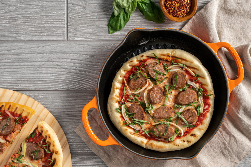 Grilled Sausage and Fennel Pizza