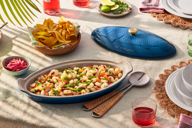 Citrus Shrimp Ceviche with Radish and Pickled Red Onion