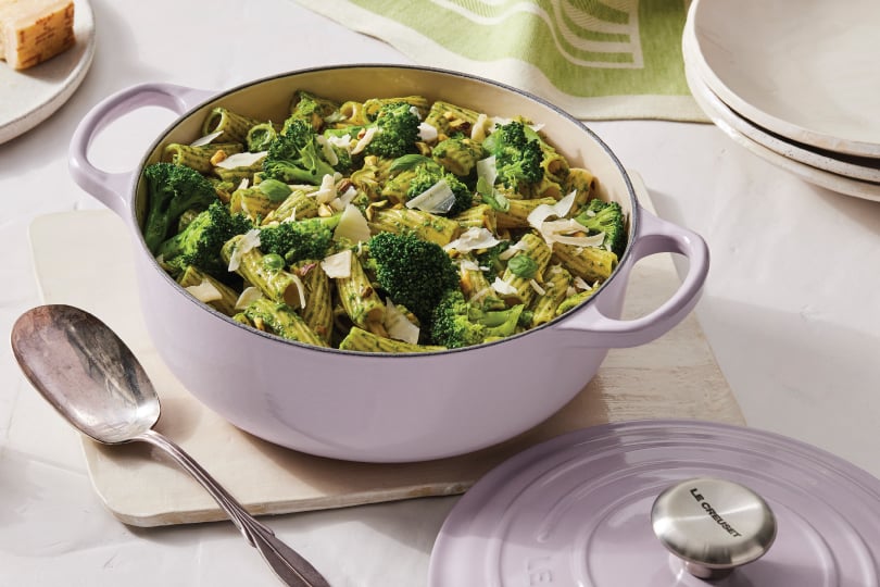 Broccoli and Pistachio Pasta with Basil Oil