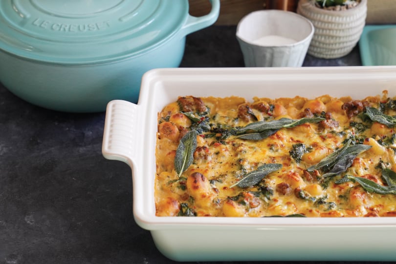 Creamy Baked Gnocchi with Sausage & Kale