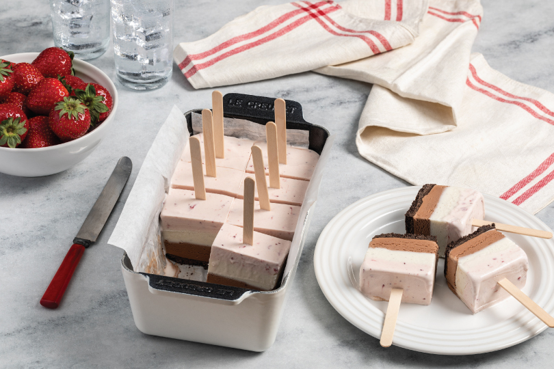 Neapolitan Ice Cream Pops