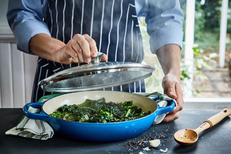 Aromatic SlowCooked Greens Le Creuset®