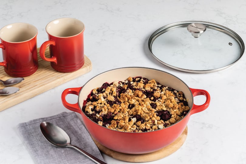 Cherry Crisp with Almond Cookie Streusel