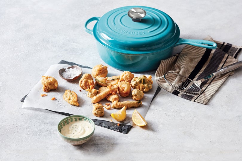 Vegetable Friture with Lemon Aioli