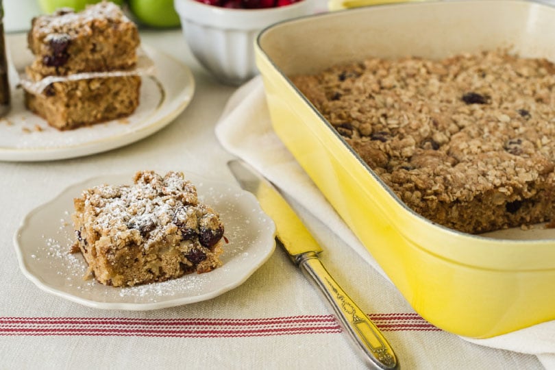 Apple Cranberry Crumb Blondies