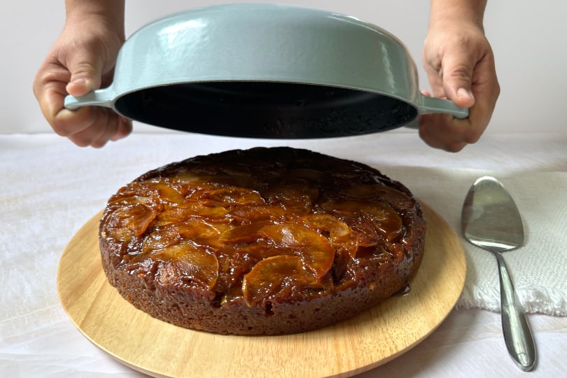 Skillet Apple Upside-Down Cake Recipe