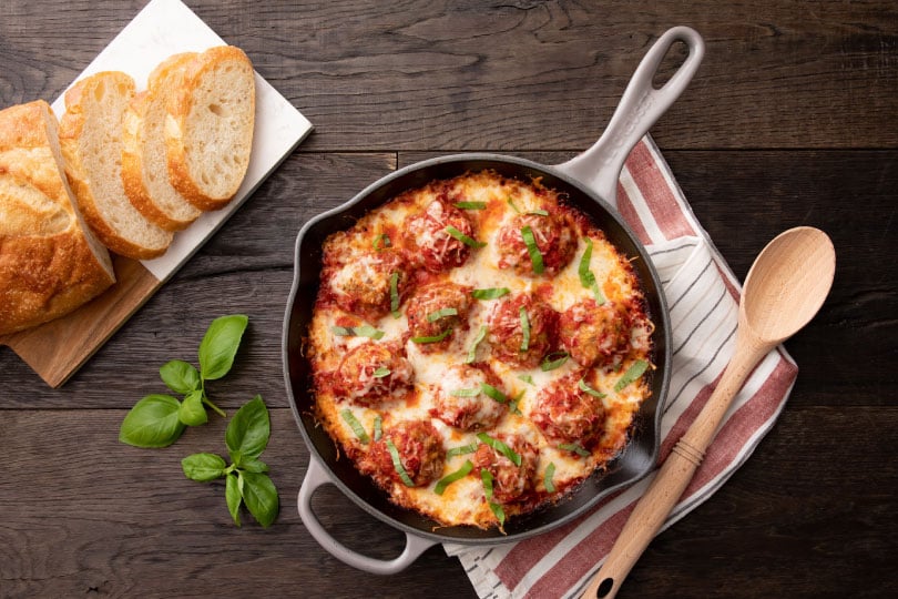 Sausage Ricotta Meatball Bake