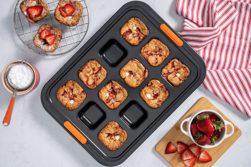Strawberry White Chocolate Blondies
