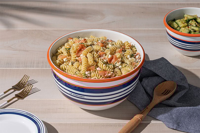 Smoked Salmon and Goat Cheese Pasta Salad
