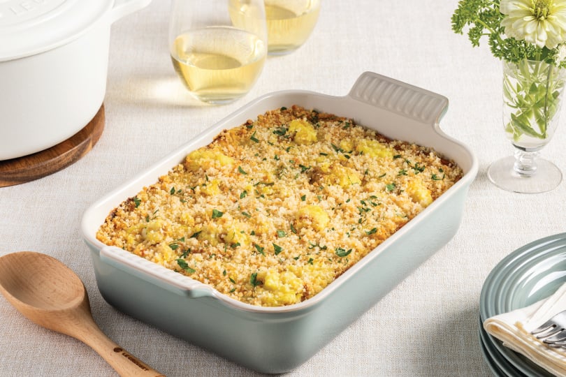 Curried Cauliflower and Leek Gratin