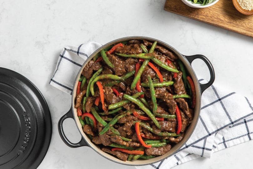 Sesame Beef and Green Bean Stir-Fry