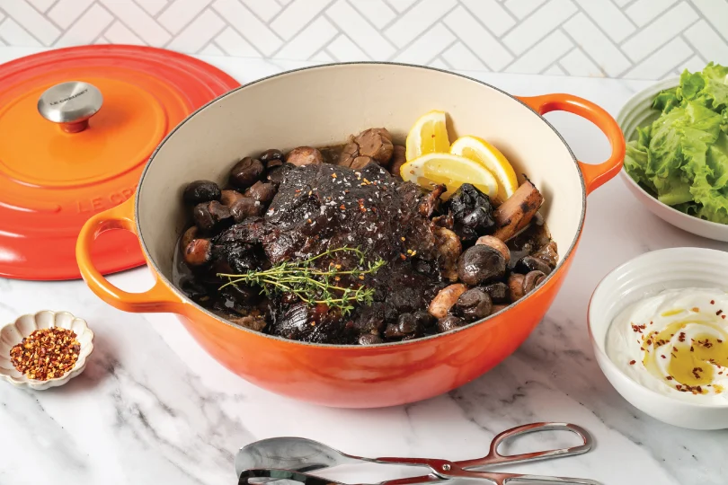 Red Wine Braised Leg of Lamb