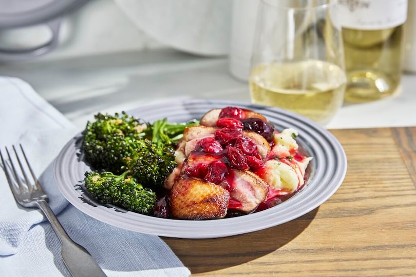 Seared Duck with Cherry Port Reduction