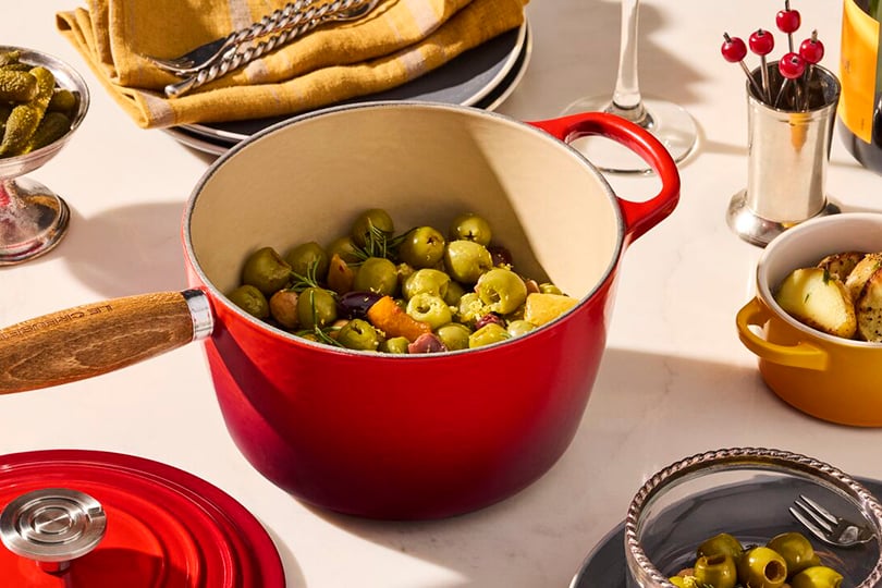 Warm Citrus-Marinated Olives with Herbs