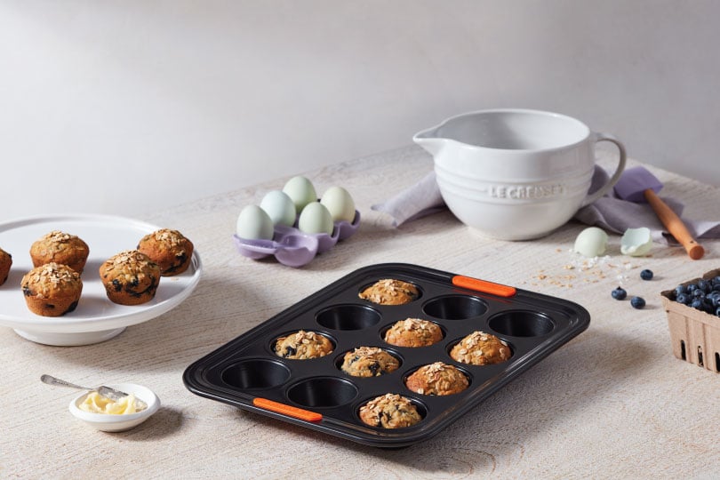 Blueberry Muffins with Brown Sugar Oat Crumble