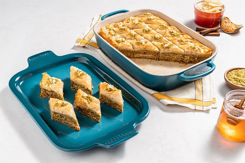 Baklava with Honey, Pistachios and Ginger